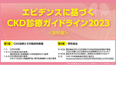 「『CKD診療ガイドライン2023』抜粋版 ～CKD診療、腎性貧血治療にお役立てください」公開